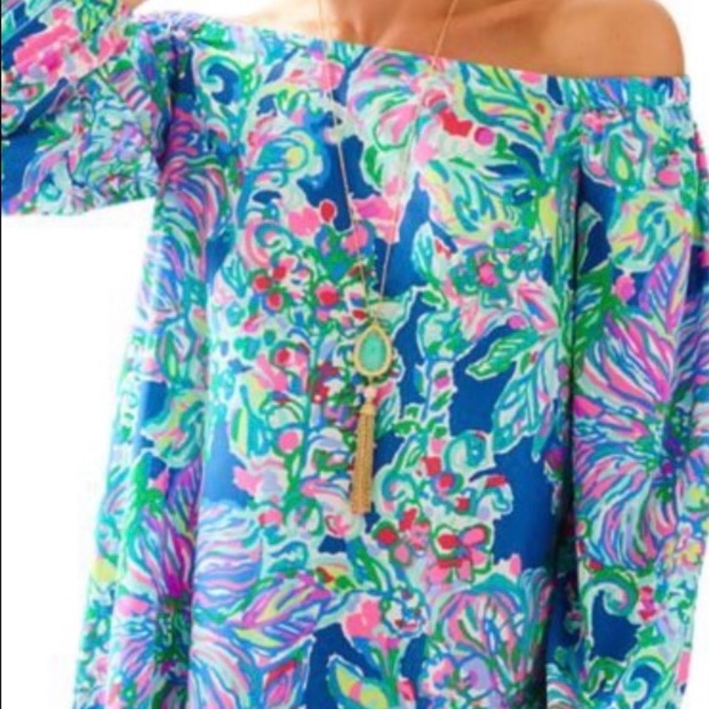Adira Stretch Silk Off The Shoulder Dress